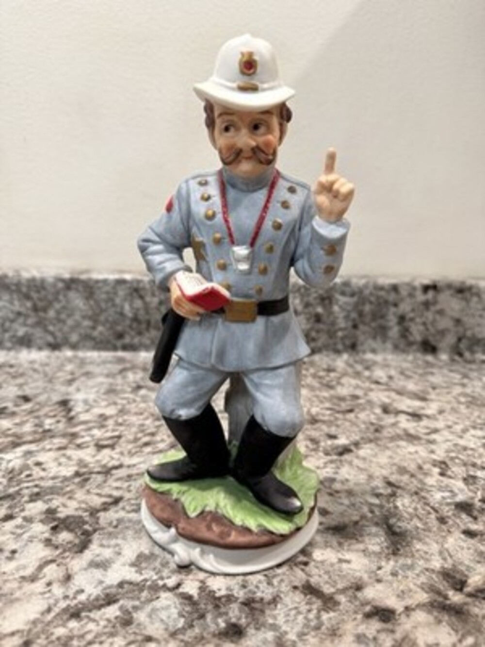 Vintage Lefton China Hand Painted Policeman Figurine #00045 Japan Porcelain